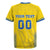 Custom Ukraine Football Rugby Jersey Come On Zbirna Yellow Version