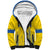 Custom Ukraine Football Sherpa Hoodie Come On Zbirna Yellow Version