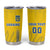 Custom Ukraine Football Tumbler Cup Come On Zbirna Yellow Version