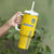 Custom Ukraine Football Tumbler With Handle Come On Zbirna Yellow Version