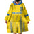 Custom Ukraine Football Wearable Blanket Hoodie Come On Zbirna Yellow Version