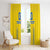 Custom Ukraine Football Window Curtain Come On Zbirna Yellow Version