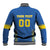 Custom Ukraine Football Baseball Jacket Come On Zbirna Blue Version