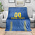 Custom Ukraine Football Blanket Come On Zbirna Blue Version