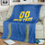 Custom Ukraine Football Blanket Come On Zbirna Blue Version