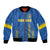 Custom Ukraine Football Bomber Jacket Come On Zbirna Blue Version