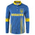 Custom Ukraine Football Button Sweatshirt Come On Zbirna Blue Version