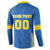 Custom Ukraine Football Button Sweatshirt Come On Zbirna Blue Version