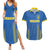 Custom Ukraine Football Couples Matching Summer Maxi Dress and Hawaiian Shirt Come On Zbirna Blue Version