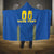 Custom Ukraine Football Hooded Blanket Come On Zbirna Blue Version