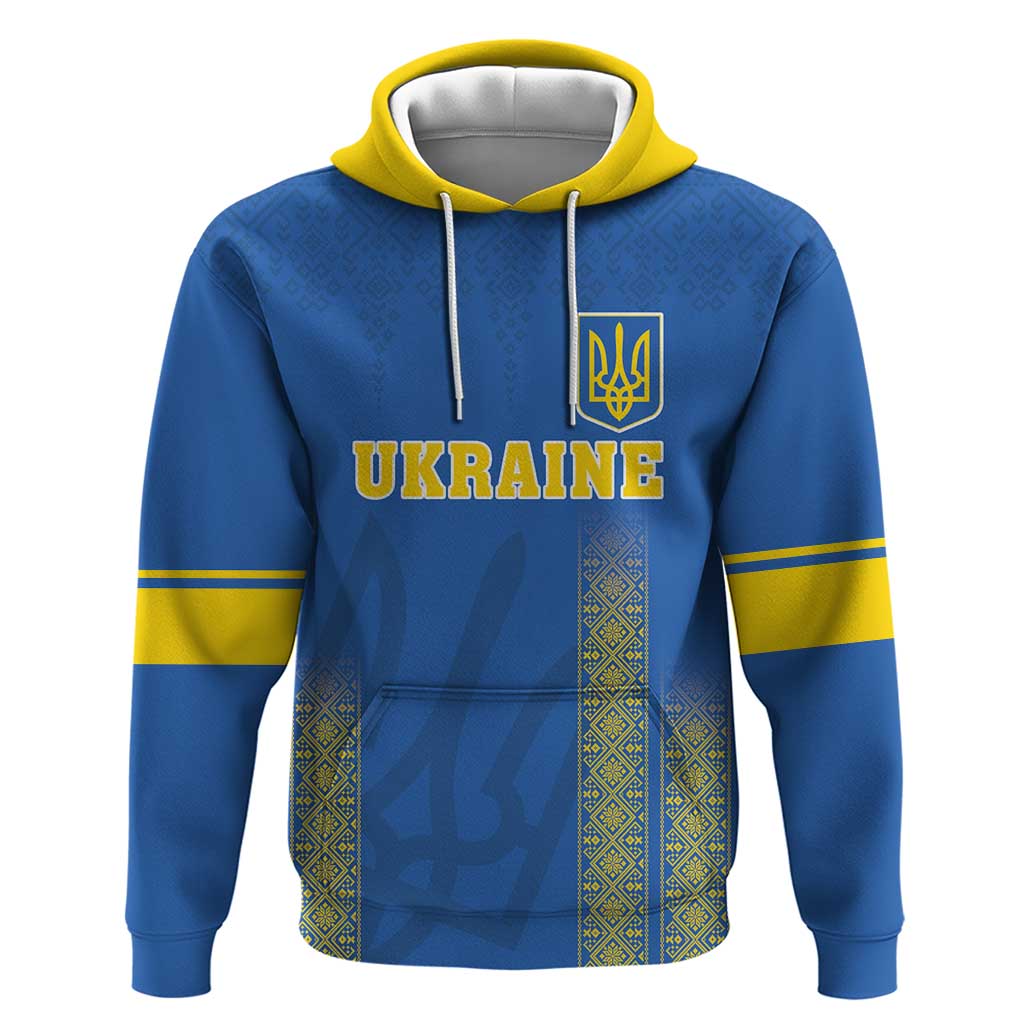 Custom Ukraine Football Hoodie Come On Zbirna Blue Version