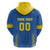 Custom Ukraine Football Hoodie Come On Zbirna Blue Version