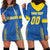 Custom Ukraine Football Hoodie Dress Come On Zbirna Blue Version