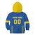 Custom Ukraine Football Kid Hoodie Come On Zbirna Blue Version