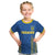 Custom Ukraine Football Kid T Shirt Come On Zbirna Blue Version