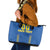 Custom Ukraine Football Leather Tote Bag Come On Zbirna Blue Version