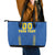 Custom Ukraine Football Leather Tote Bag Come On Zbirna Blue Version