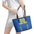 Custom Ukraine Football Leather Tote Bag Come On Zbirna Blue Version