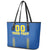 Custom Ukraine Football Leather Tote Bag Come On Zbirna Blue Version