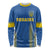 Custom Ukraine Football Long Sleeve Shirt Come On Zbirna Blue Version