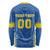 Custom Ukraine Football Long Sleeve Shirt Come On Zbirna Blue Version