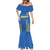 Custom Ukraine Football Mermaid Dress Come On Zbirna Blue Version