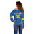 Custom Ukraine Football Off Shoulder Sweater Come On Zbirna Blue Version