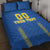 Custom Ukraine Football Quilt Bed Set Come On Zbirna Blue Version