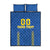 Custom Ukraine Football Quilt Bed Set Come On Zbirna Blue Version