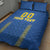 Custom Ukraine Football Quilt Bed Set Come On Zbirna Blue Version