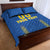 Custom Ukraine Football Quilt Bed Set Come On Zbirna Blue Version