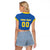 Custom Ukraine Football Raglan Cropped T Shirt Come On Zbirna Blue Version