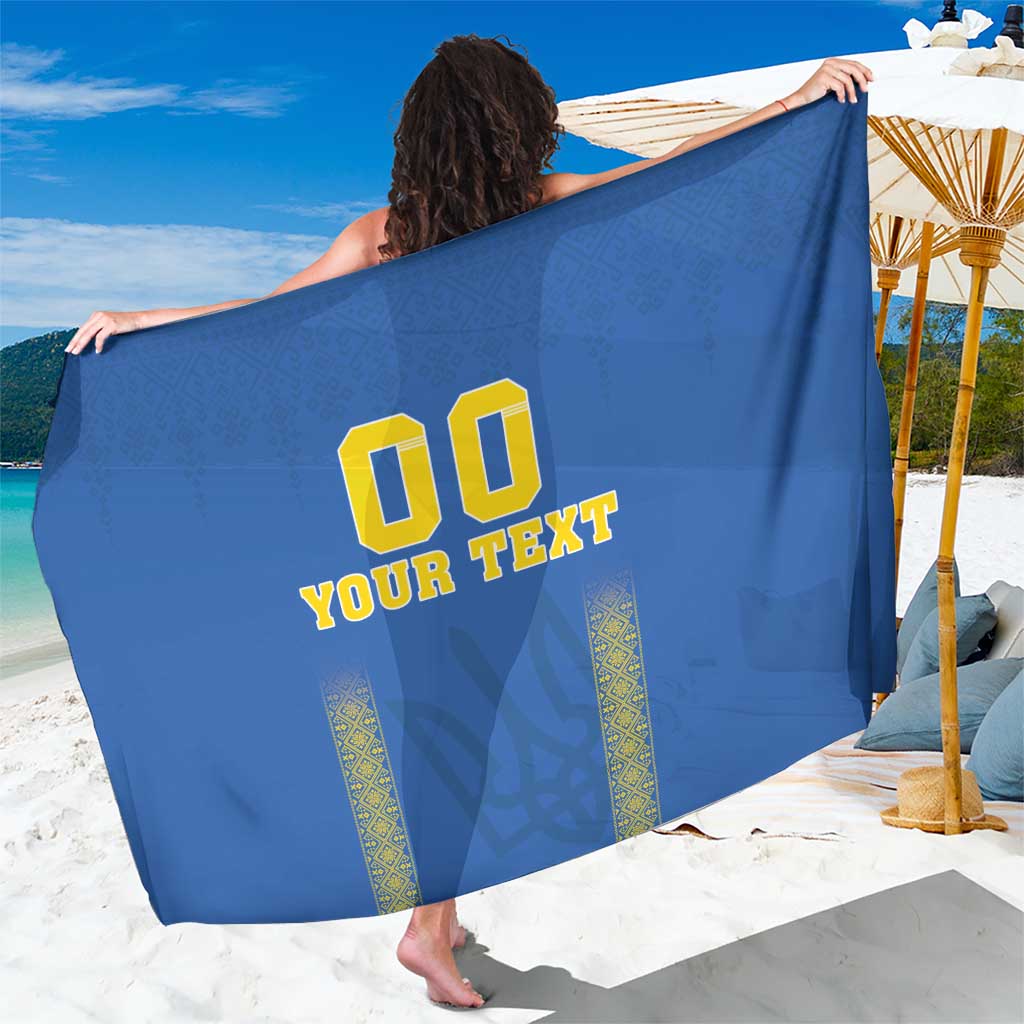 Custom Ukraine Football Sarong Come On Zbirna Blue Version