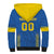 Custom Ukraine Football Sherpa Hoodie Come On Zbirna Blue Version