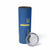 Custom Ukraine Football Skinny Tumbler Come On Zbirna Blue Version