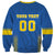 Custom Ukraine Football Sweatshirt Come On Zbirna Blue Version