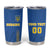 Custom Ukraine Football Tumbler Cup Come On Zbirna Blue Version