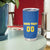 Custom Ukraine Football Tumbler Cup Come On Zbirna Blue Version