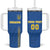 Custom Ukraine Football Tumbler With Handle Come On Zbirna Blue Version