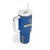 Custom Ukraine Football Tumbler With Handle Come On Zbirna Blue Version