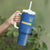 Custom Ukraine Football Tumbler With Handle Come On Zbirna Blue Version