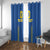 Custom Ukraine Football Window Curtain Come On Zbirna Blue Version