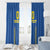 Custom Ukraine Football Window Curtain Come On Zbirna Blue Version