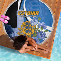 Estonia Independence Day Beach Blanket Pikk Hermann Tower Estonian Pride