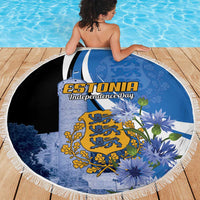 Estonia Independence Day Beach Blanket Pikk Hermann Tower Estonian Pride
