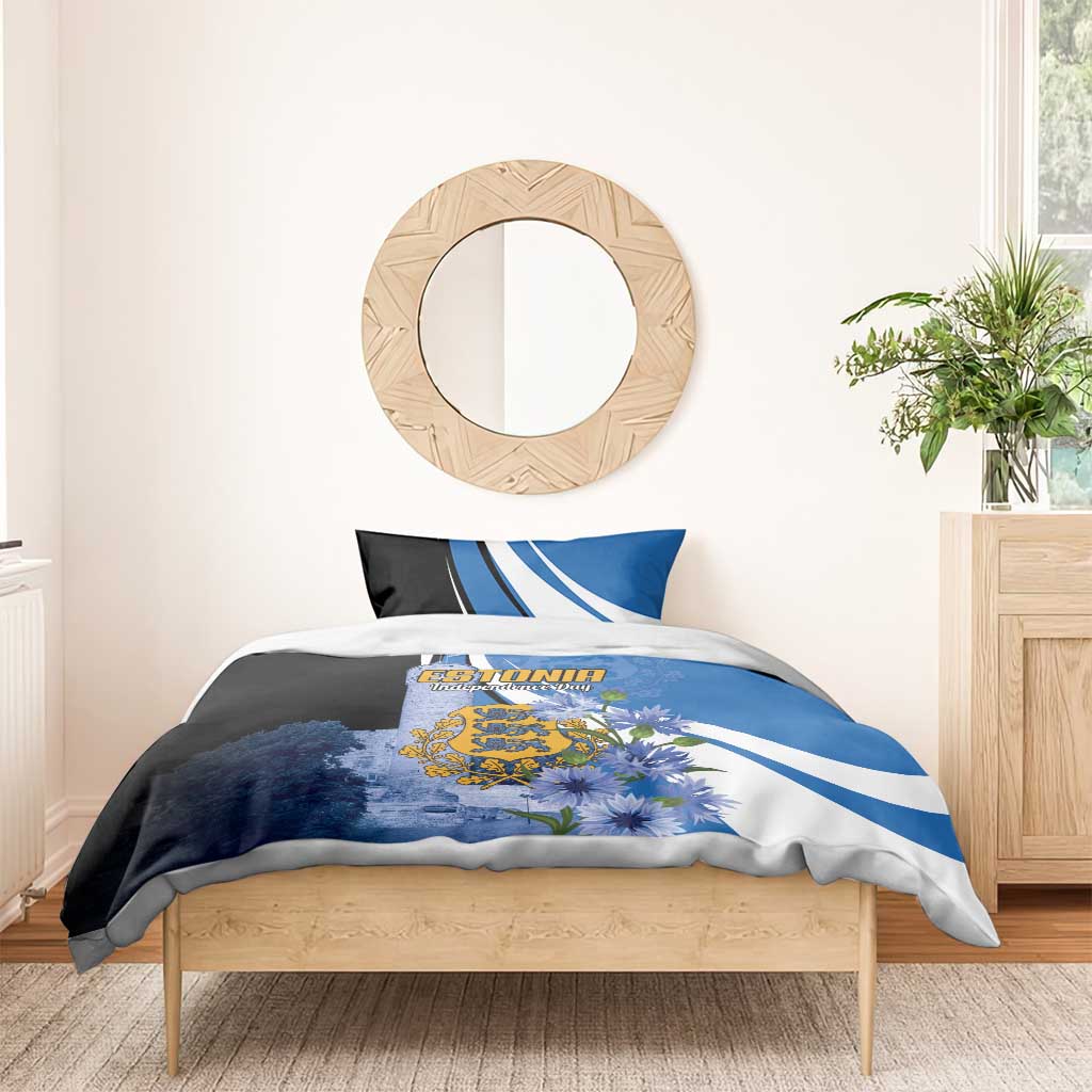 Estonia Independence Day Bedding Set Pikk Hermann Tower Estonian Pride