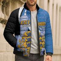 Estonia Independence Day Personalized Bomber Puffer Jacket Pikk Hermann Tower Estonian Pride