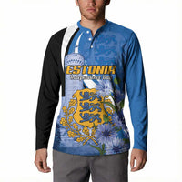 Estonia Independence Day Personalized Button Sweatshirt Pikk Hermann Tower Estonian Pride