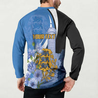 Estonia Independence Day Personalized Button Sweatshirt Pikk Hermann Tower Estonian Pride