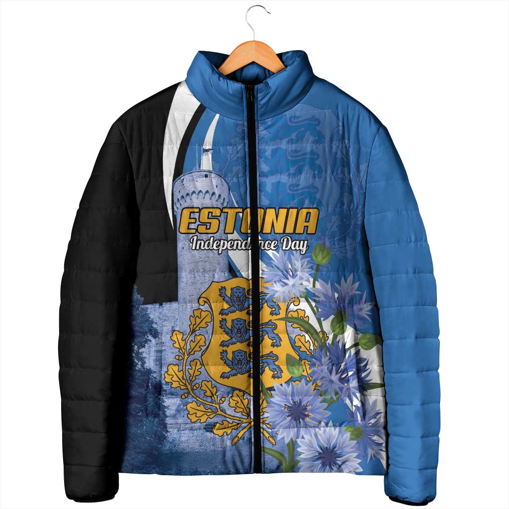 Estonia Independence Day Personalized Padded Jacket Pikk Hermann Tower Estonian Pride